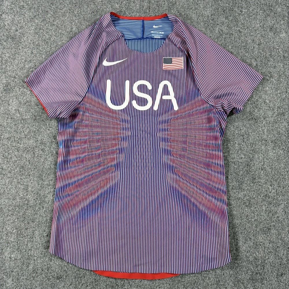 Nike Pro Elite Team USA Sleeved Singlet Large Paris Tight Dri Fit ADV Rare
